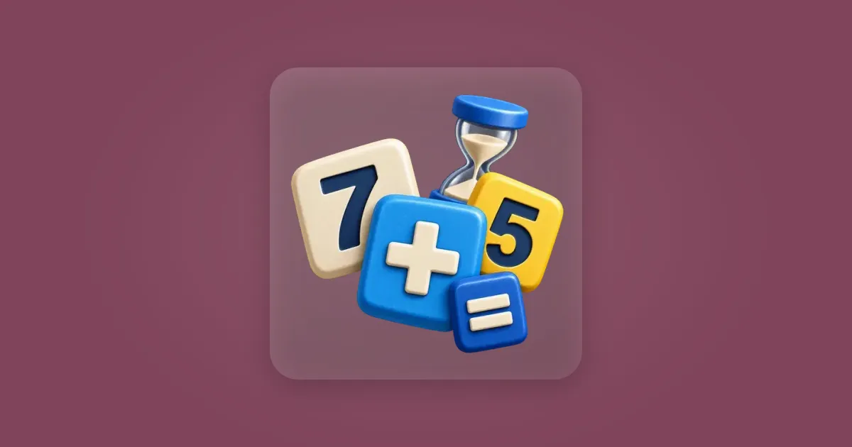 The Quick Sums game icon on a calm plum background.