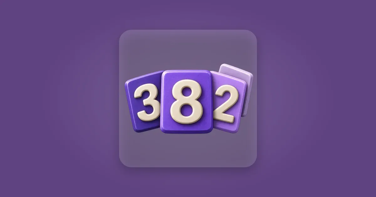 The Digit Recall game icon on a calm purple background.